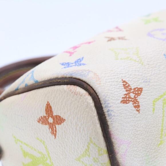 LOUIS VUITTON Monogram Multicolor Mini Speedy Hand Bag White M92645 - Picture 13 of 16